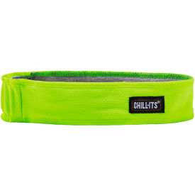 Chill-Its 6605 High-Performance Headband with Elasticized Back, Lime, One Size