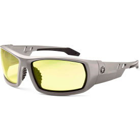 Odin Safety Glasses, Yellow Lens, Matte Gray Frame