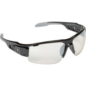 Skullerz Dagr Safety Glasses, Indoor/Outdoor Lens, Black Frame