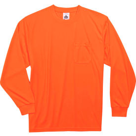 Non-Certified Long Sleeve T-Shirt, Orange, 3XL