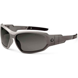 Safety Glasses/Goggles, Polarized Smoke Lens, Matte Gray Frame