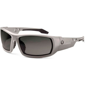 Skullerz Odin PZ Safety Glasses, Polarized Smoke Lens, Matte Gray Frame