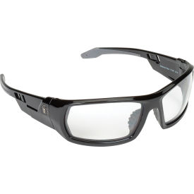 Odin Safety Glasses, Clear Lens, Black Frame