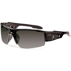 Safety Glasses, Polarized Smoke Lens, Black Frame