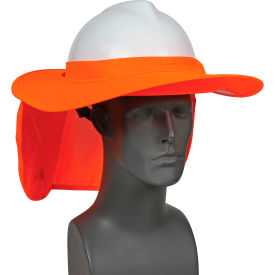 Hard Hat Brim with Shade, Orange, One Size