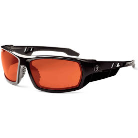 Skullerz Odin PZ Safety Glasses, Polarized Copper Lens, Black Frame