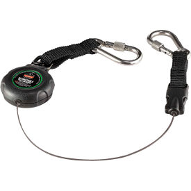 Squids 3000 Retractable Dual SS Carabiner, 1 lbs., Black