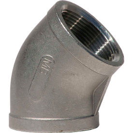 1 In. 304 Stainless Steel 45 Degree Elbow - FNPT - Class 150 - 300 PSI
