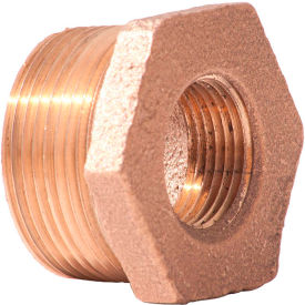1" X 1/2" Lead Free Brass Bushing - MNPT X FNPT - 125 PSI - Import