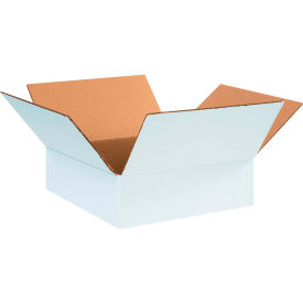 Cardboard Corrugated Boxes, 12"L x 12"W x 4"H, White