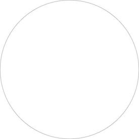 3/4" Dia. Round Removable Paper Labels, White, Roll of 500