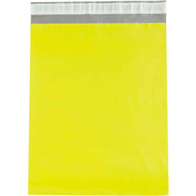 Colored Poly Mailers, 14-1/2"W x 19"L, 2.5 Mil, Yellow, 100/Pack
