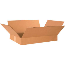 Flat Cardboard Corrugated Boxes, 19"L x 12"W x 3"H, Kraft