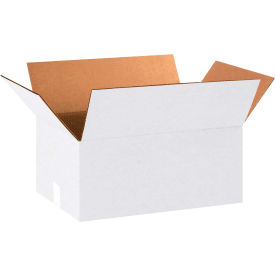 Cardboard Corrugated Boxes, 18"L x 12"W x 8"H, White