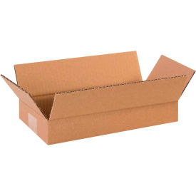 Flat Cardboard Corrugated Boxes, 14"L x 6"W x 2"H, Kraft