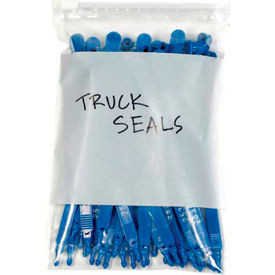 Slide Seal Reclosable Poly Bags W/White Block, 9"W x 12-1/2"L, 3 Mil 100/pk