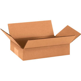 Flat Cardboard Corrugated Boxes, 9"L x 6"W x 2"H, Kraft