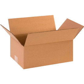 Flat Cardboard Corrugated Boxes, 10"L x 6"W x 3"H, Kraft