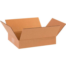 Flat Cardboard Corrugated Boxes, 11-1/4"L x 8-3/4"W x 2-3/4"H, Kraft
