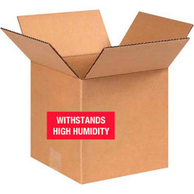 Weather Resistant Cardboard Corrugated Boxes, 8"L x 8"W x 8"H, Kraft