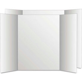 Too Cool Tri-Fold Poster Board, 28" x 40", White/White, 12/Carton