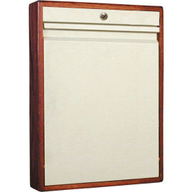Elite Half Size Wood Frame Wall Desk, Self Close, Key Lock, Beige/Cherry