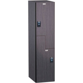 Traditional Plus Z-Style 2 Door Phenolic Locker, 12"Wx18"Dx60"H, Silver, Assembled