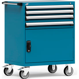 4 Drawer Heavy-Duty Mobile Modular Drawer Cabinet - 36"Wx24"Dx45-1/2"H Everest Blue