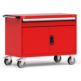 1 Drawer Heavy-Duty Mobile Modular Drawer Cabinet - 48"Wx24"Dx37-1/2"H Red
