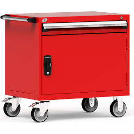 1 Drawer Heavy-Duty Mobile Modular Drawer Cabinet - 36"Wx24"Dx35-1/2"H Red