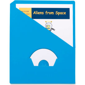 Slash Pocket Project Folder, 8-1/2"W x 11"H, Blue, 25/PK