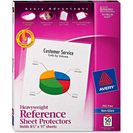Top Loading Sheet Protector, 8-1/2"W x 11"H, Non-Glare, 50/PK