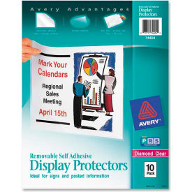 Removable Self Adhesive Display Protector, 8-1/2"W x 11"H, Clear, 10/PK