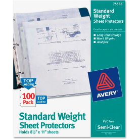 Non-Stick Sheet Protector, 8-1/2"W x 11"H, Clear, 100/PK