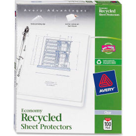 Recycled Economy Weight Sheet Protector, 8-1/2"W x 11"H, Clear, 100/PK