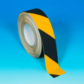 Hazard Safety Grip Anti Slip Tape, Black/Yellow, 2" x 60', 60 Grit