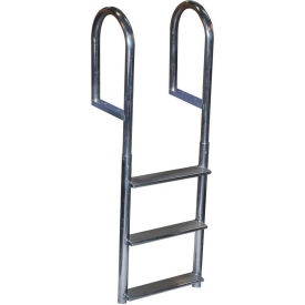 Dock Ladder 3 Step Fixed Wide Step, Welded Aluminum