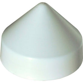 Piling Cap 10" Cone Head, PVC White - Case of 8