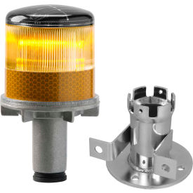 Solar Powered LED Strobe Lights, Amber Bulb
