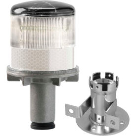 Solar Powered LED Strobe Lights, White Bulb