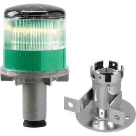 Solar Powered LED Strobe Lights, Green Bulb