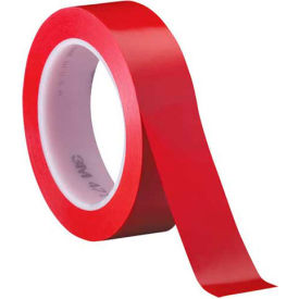 Vinyl Tape 1" x 36 Yds 5.2 Mil Red - 3/PACK