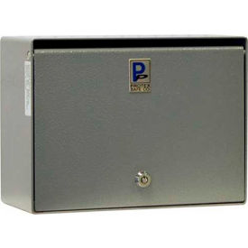 Wall Mounted Depository Drop Box with Tubular Lock - 12"Wx5-1/2"Dx 9"H, Gray