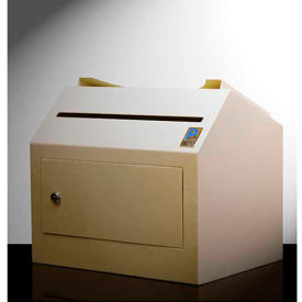 Wall Mount Locking Payment Depository Drop Box - 15"W x 11-1/4"D x 12-1/2"H, Beige