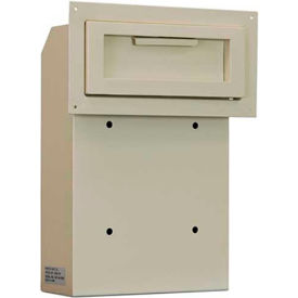 Through-The-Door Depository Drop Box, Beige, 10"W x 4-1/4"D x 15"H