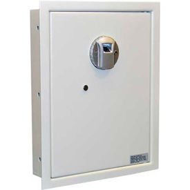 Biometric Wall Safe - 14-1/8"W x 3-7/8"D x 18-1/4"H, Beige
