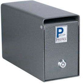 Undercounter Depository Drop Box with Tubular Lock 9-3/4"W x 3-3/4"D x 5-3/4"H Gray