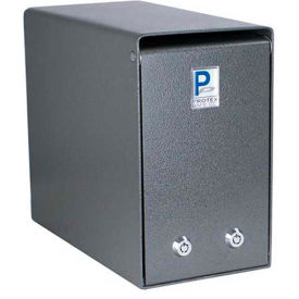 Undercounter Depository Drop Box with Dual Lock, 12"W x 6"D x 10"H, Gray