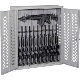 Argos Gun Cabinet - Holds 12 Rifles & 3 Horizontal Rifles 42x15x45 Battleship Gray