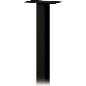 Standard Pedestal - In-Ground Mounted, for Roadside Mailbox, Package Drop, Black